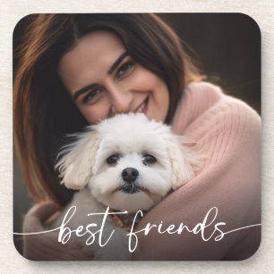 Best Friends Pet Photo Dog Lover Coaster