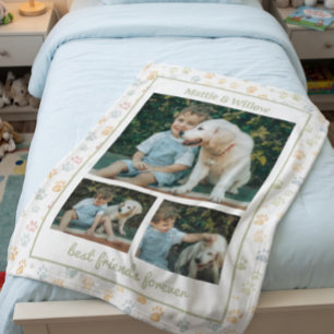 Best Friends Pet Photo Keepsake Fleece Blanket