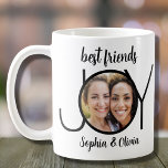 Best Friends Photo Coffee Mug<br><div class="desc">Decorate this trendy mug with a photo of you and your best friend.
It features stylish typography and is easily customisable with your photo and names.</div>