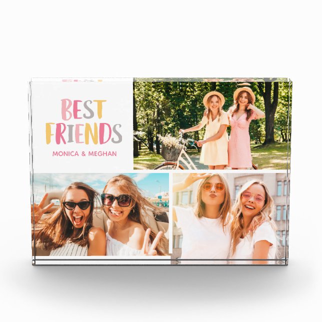 Best Friends Photo Collage Block (Front)