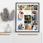 Best Friends Photo Collage Cute Personalised Poster<br><div class="desc">Chic customisable photo collage poster of your best friends in high school or college. Add 9 of your favourite friend photos and order these custom cards for your besties as a birthday gift of friendship. Nothing says friends forever like a cute personalised photograph print for your dorm room or bedroom....</div>