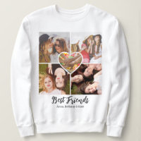 Best Friends Photo Collage Grid & Heart Custom