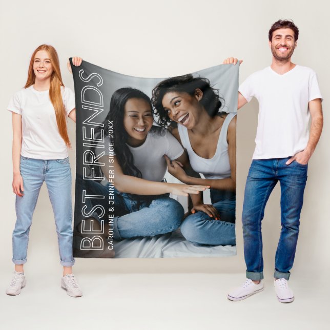 Best Friends Photo Fleece Blanket (In Situ)
