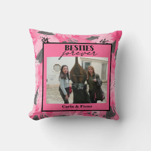 Best friends Photo Gift Pink  Cushion