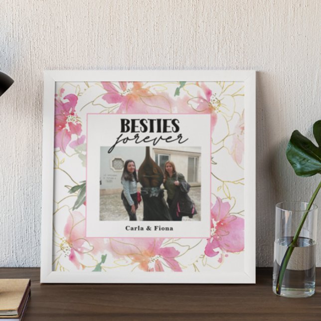 Best friends PHOTO Gift Pink  Poster (Creator Uploaded)