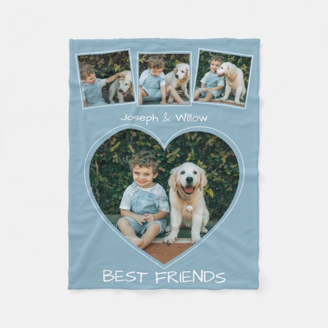 Best Friends Photo Keepsake Fleece Blanket (Front)