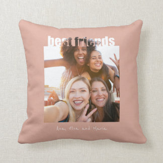 Best Friends Photo Modern Bff Besties Friendship T Cushion