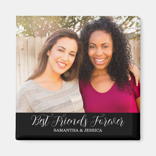 Best Friends Photo Names Magnet (Front)