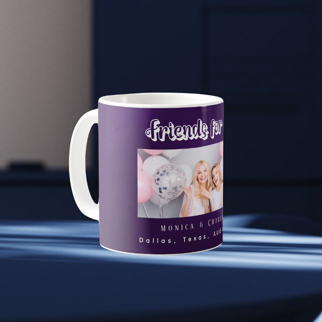 Best Friends photo names purple Coffee Mug (Creator Uploaded)