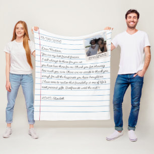 Best Friends Photo Personalized Letter Message Fle Fleece Blanket