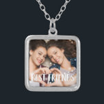 Best Friends Photo Silver Plated Necklace<br><div class="desc">Celebrate your friendship with this sweet photo pendant necklace featuring your favourite photo of you and your bestie with "best friends" overlaid in bold white handwritten style lettering.</div>
