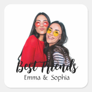 Best Friends Photo Sticker with Custom Names