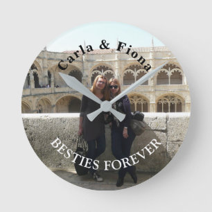 Best Friends Photo Wall Round Clock