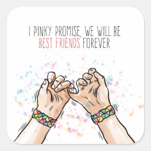 Best Friends Pinky Promise Sticker Seal