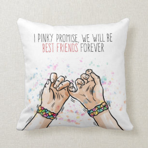 Best Friends Pinky Promise   Throw Pillow