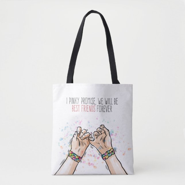 Best Friends Pinky Promise Tote Bag (Front)