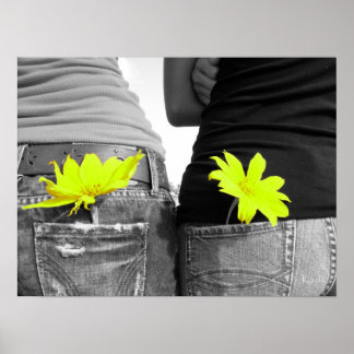 Best Friends Poster Black & White