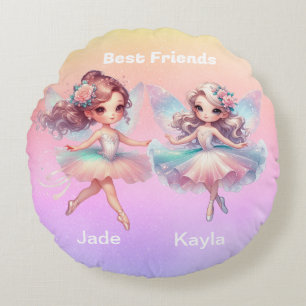 Best Friends Round Pillow