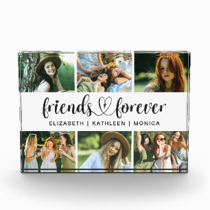 Best Friends Script Photo Collage Block