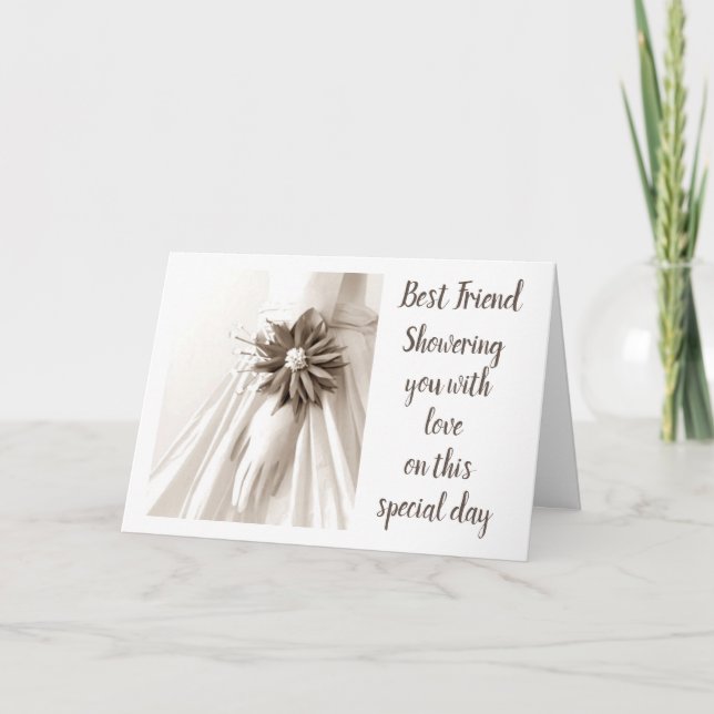 "BEST FRIEND'S SHOWER" CONGRATULATIONS INVITATION (Front)