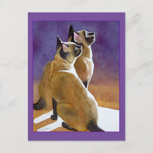 Best Friends, Siamese Cats Postcard