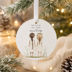 Best Friends Since Personalised Name Christmas Ornament