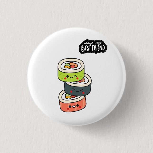Best Friends Sushi 3 Cm Round Badge (Front)