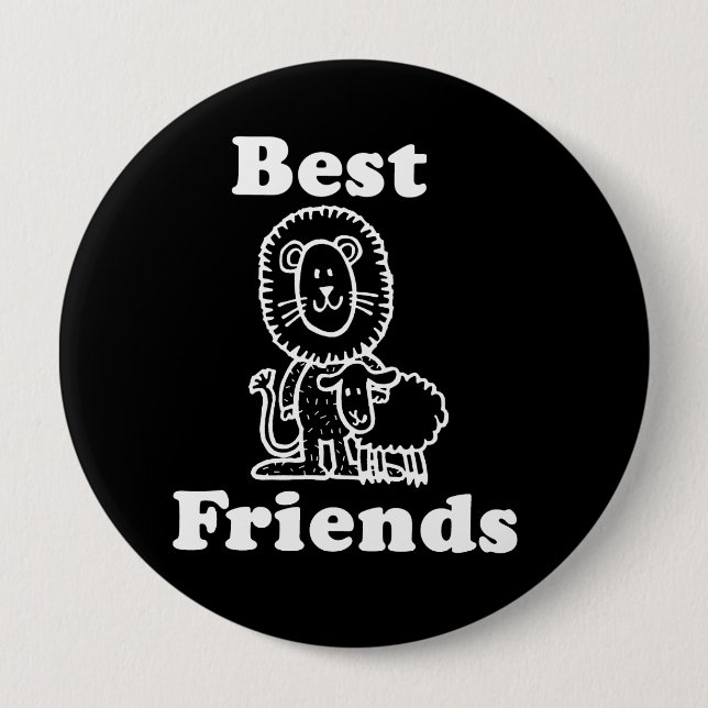 BEST FRIENDS T-shirt 10 Cm Round Badge (Front)
