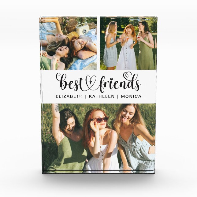 Best Friends Trendy Script Photo Collage (Front)