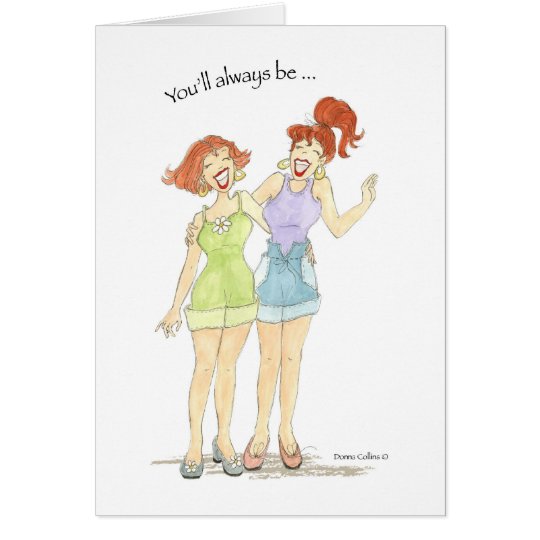 Best Friends two girls Card