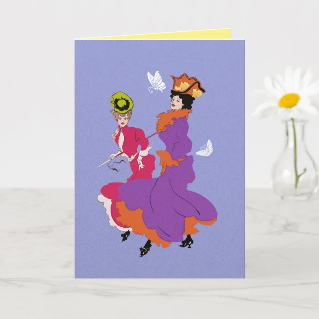 Best Friends Vintage Women Make Mischief Card (Small Plant)