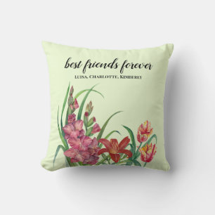 Best Friends Warm Colour Floral Spring Blooms Cushion