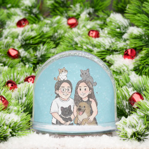 Best Friends with Dogs Snow Globe – Cute Christmas