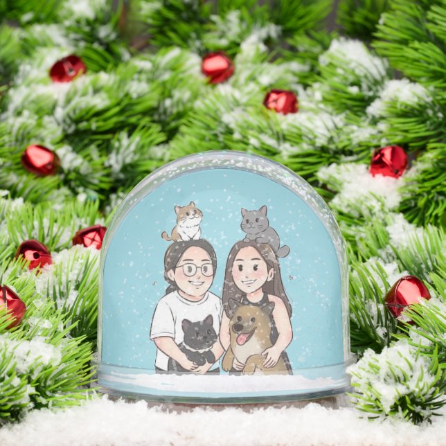 Best Friends with Dogs Snow Globe – Cute Christmas (Christmas)