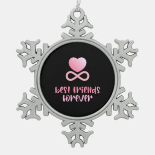 Best Friendship Forever Snowflake Pewter Christmas Ornament