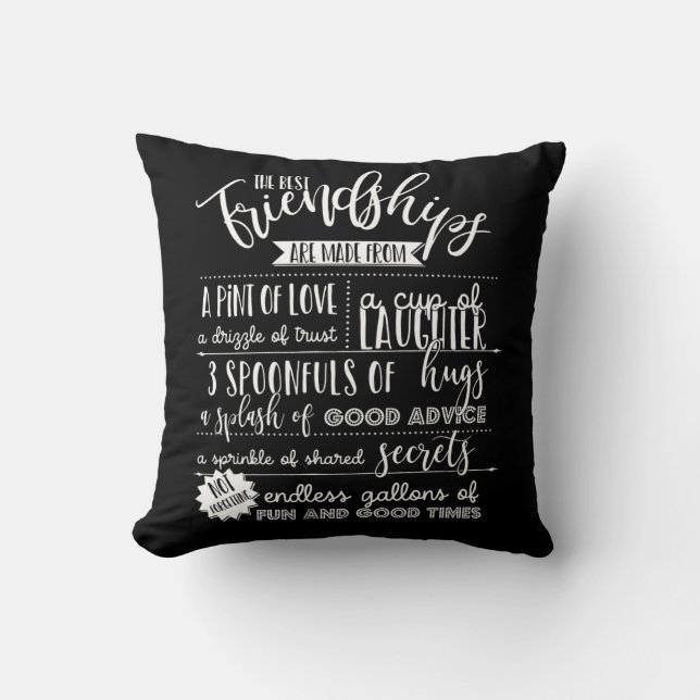 best friendships recipe cooking ingredients cushion (Front)