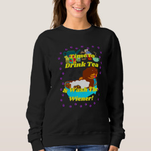 Best Funny Dachshund Fan Wiener Dog Tea Party Love Sweatshirt