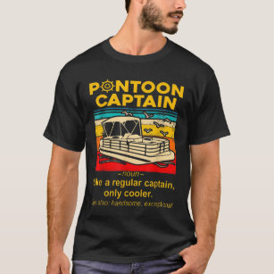 Funny Pontoon Boat Shirt Captain Gifts Owner Vintage Boating T