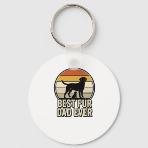 Best Fur Dad Ever Vintage Dog Dad Shirt Design_1 Key Ring