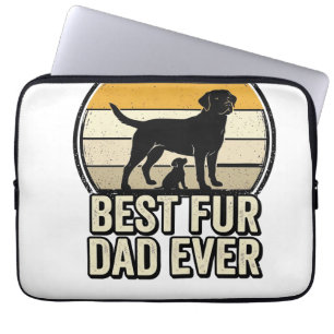 Best Fur Dad Ever Vintage Dog Dad Shirt Design_1 Laptop Sleeve