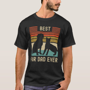 Best Fur Dad Ever Vintage Retro Dog and Cat Owner T-Shirt