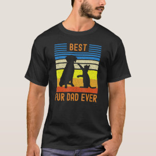 Best Fur Dad Ever Yellow Chocolate Lab Dog and Cat T-Shirt