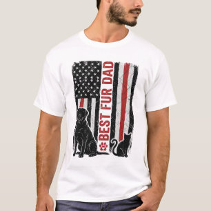 Best Fur Dad Vintage Flag Dog Cat Shirt Design_1