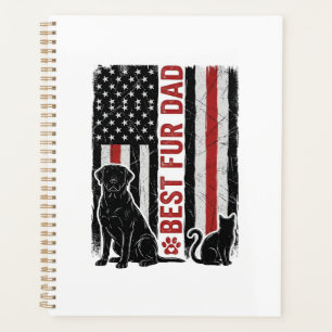 Best Fur Dad Vintage Flag Dog Cat Shirt Design_1 Planner
