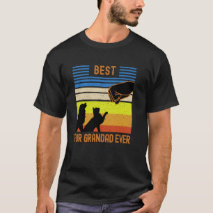 Best Fur Grandad Ever Funny Vintage Retro Dog Cat T-Shirt