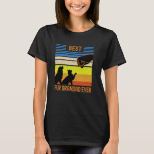 Best Fur Grandad Ever Funny Vintage Retro Dog Cat T-Shirt