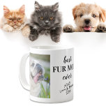 Best Fur Mum Ever Photos Personalised Coffee Mug<br><div class="desc">Celebrate the best fur mum ever with this personalised mug. You can easily add two photos of your pets and their names and year.</div>