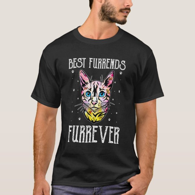 Best Furrends Furrever Cat Lover Friends Kitten Bu T-Shirt (Front)