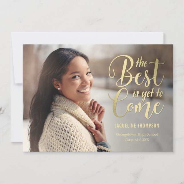 Best Future EDITABLE COLOR Graduation Announcement (Front)