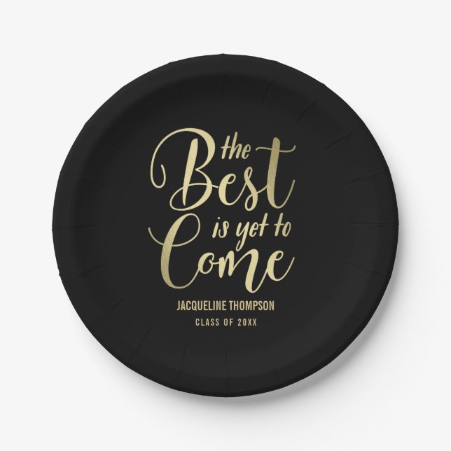 Best Future EDITABLE COLOR Graduation Plates (Front)